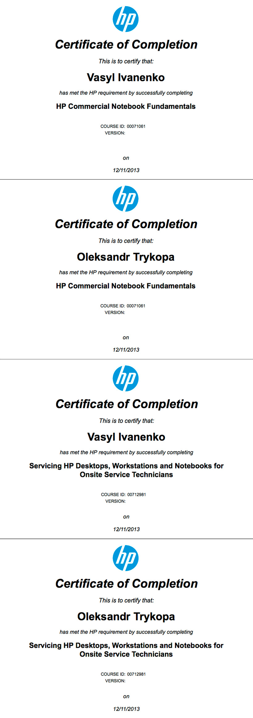 hp-certificates
