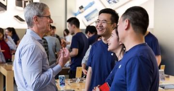 Новый Apple Store открывается в Пекине